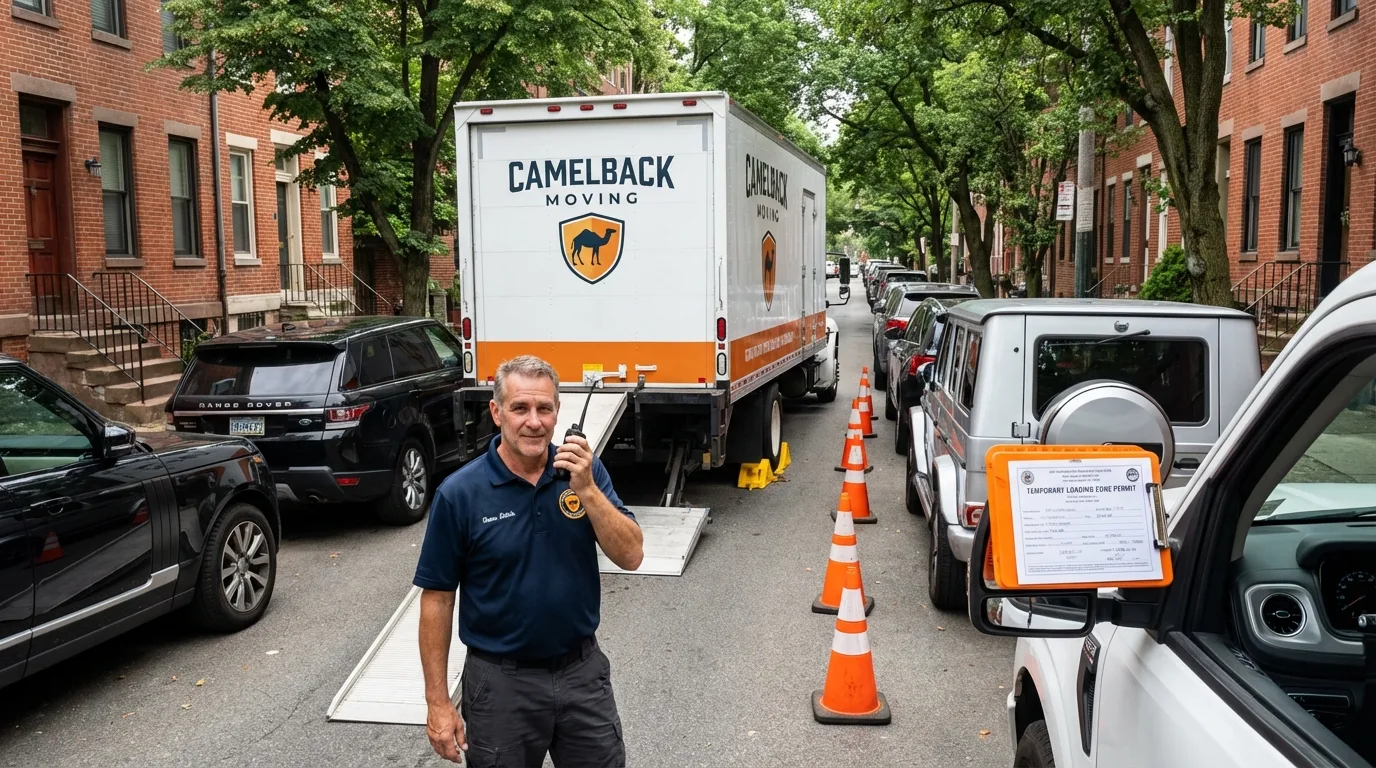City street loading permit setup in Audubon, NJ