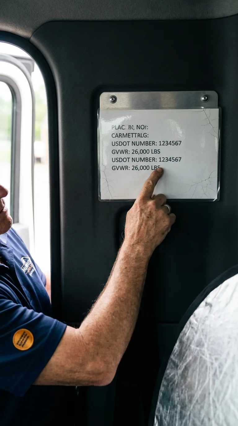 USDOT licensing placard verification in Audubon